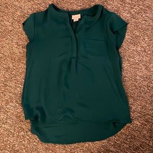 Liz Claibourne Deep Green Blouse